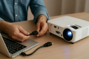 como conectar un video beam