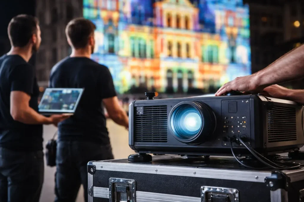 Venta y asesoría técnica para evitar errores comunes al elegir un proyector para video mapping en fachadas, escenarios y activaciones profesionales.