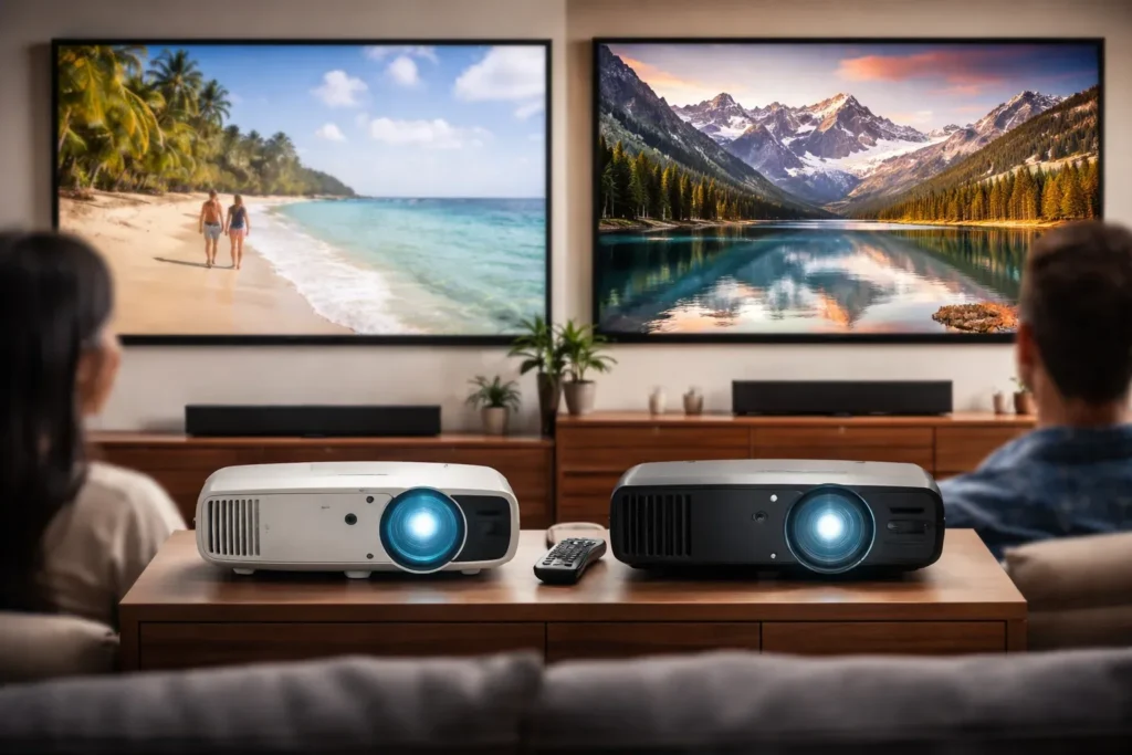 Compra y asesoría técnica de proyector full hd vs 4k para integración audiovisual en salas de juntas y auditorios corporativos.